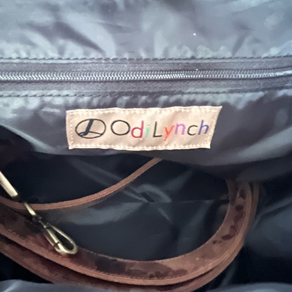 Like New Odi Lynch Medium Large Doctor Bag w/ Strap in Floral Print Leather No14 - Picture 8 of 13